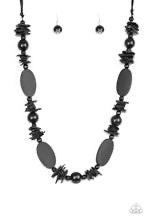 Carefree Cococay Wood Necklace - Black