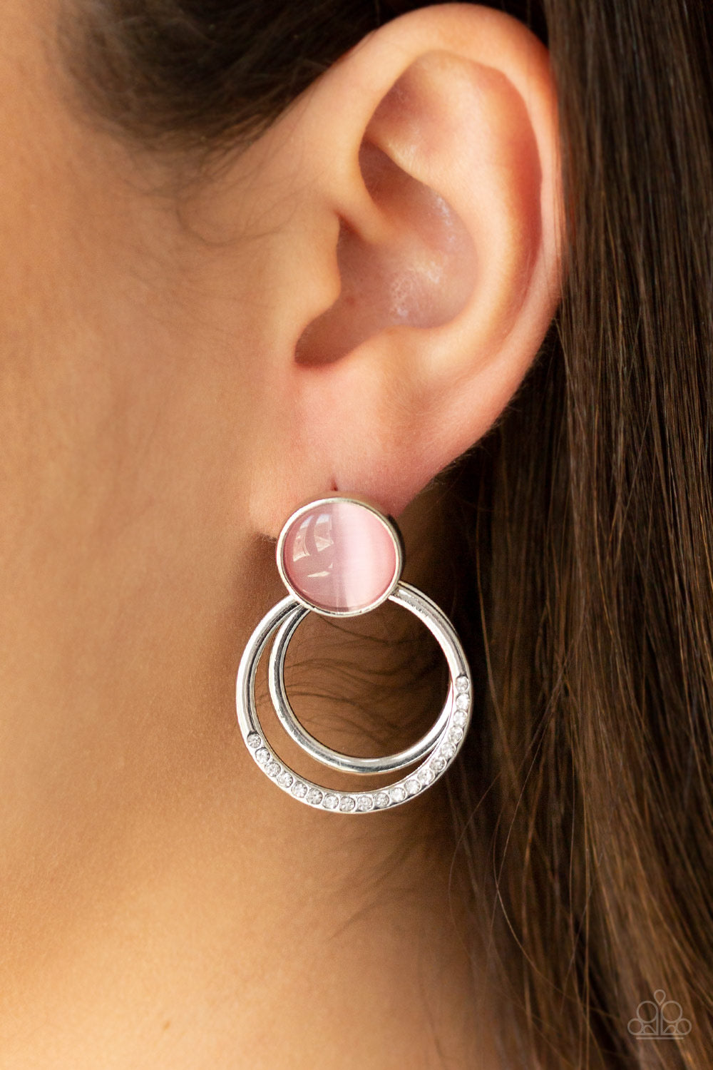 Glow Roll Earrings - Pink