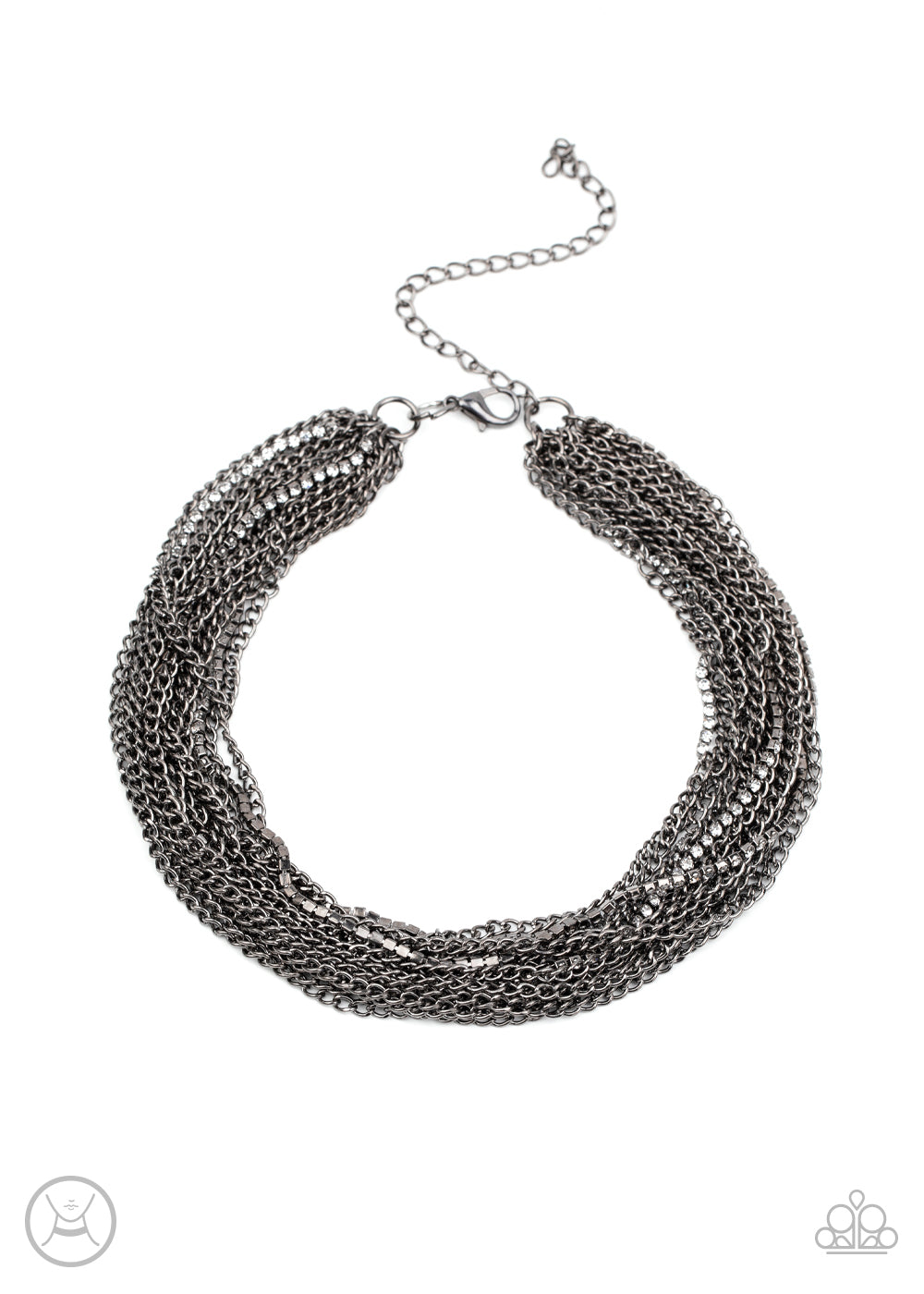 Catch You Layer Necklace - Black