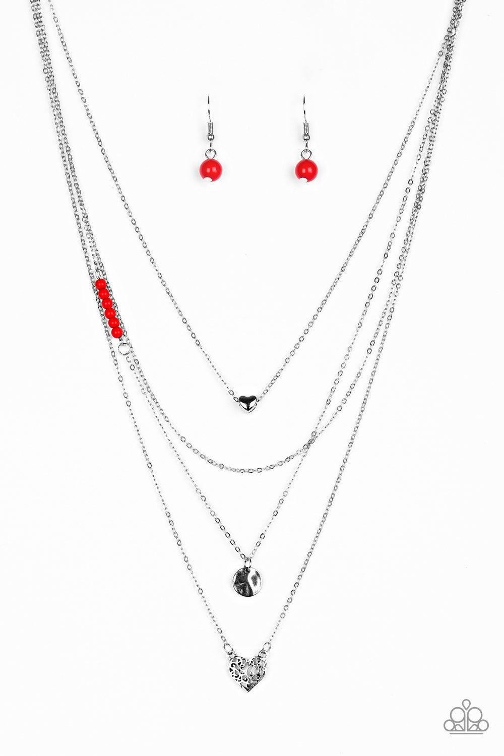 Gypsy Heart Necklace - Red