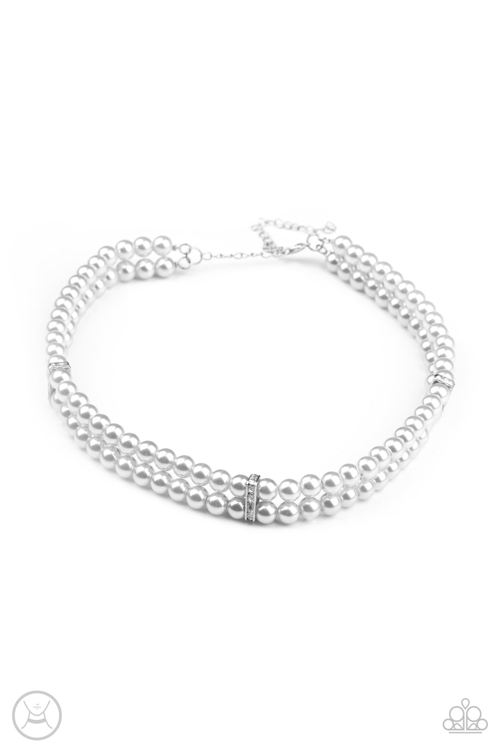 Put On Your Party Dress Necklace - Silver