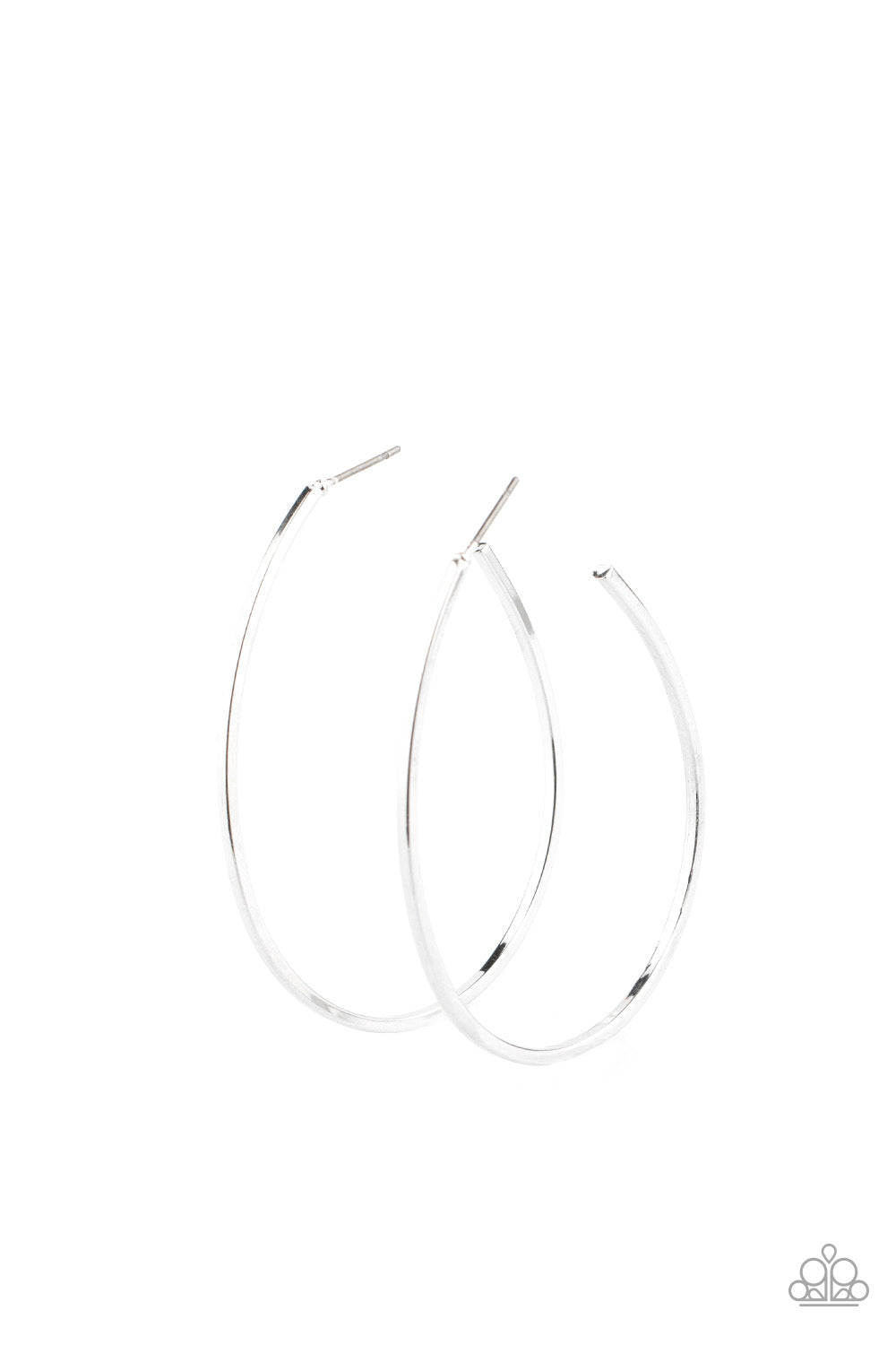 Cool Curves Earrings - Silver Hoop
