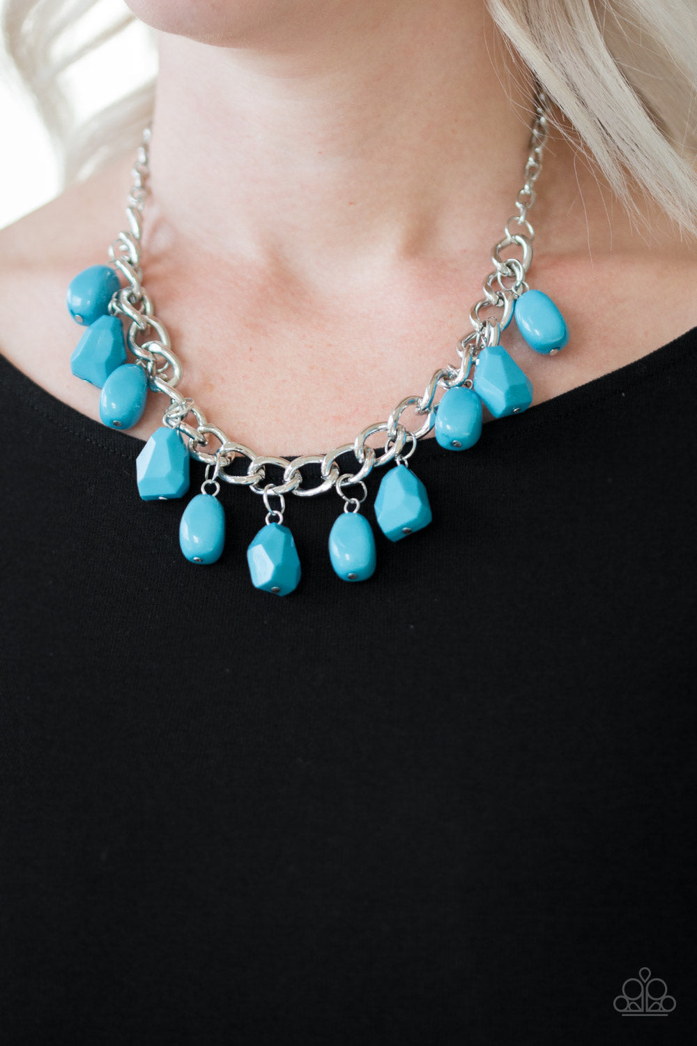Take The COLOR Wheel! Necklace - Blue