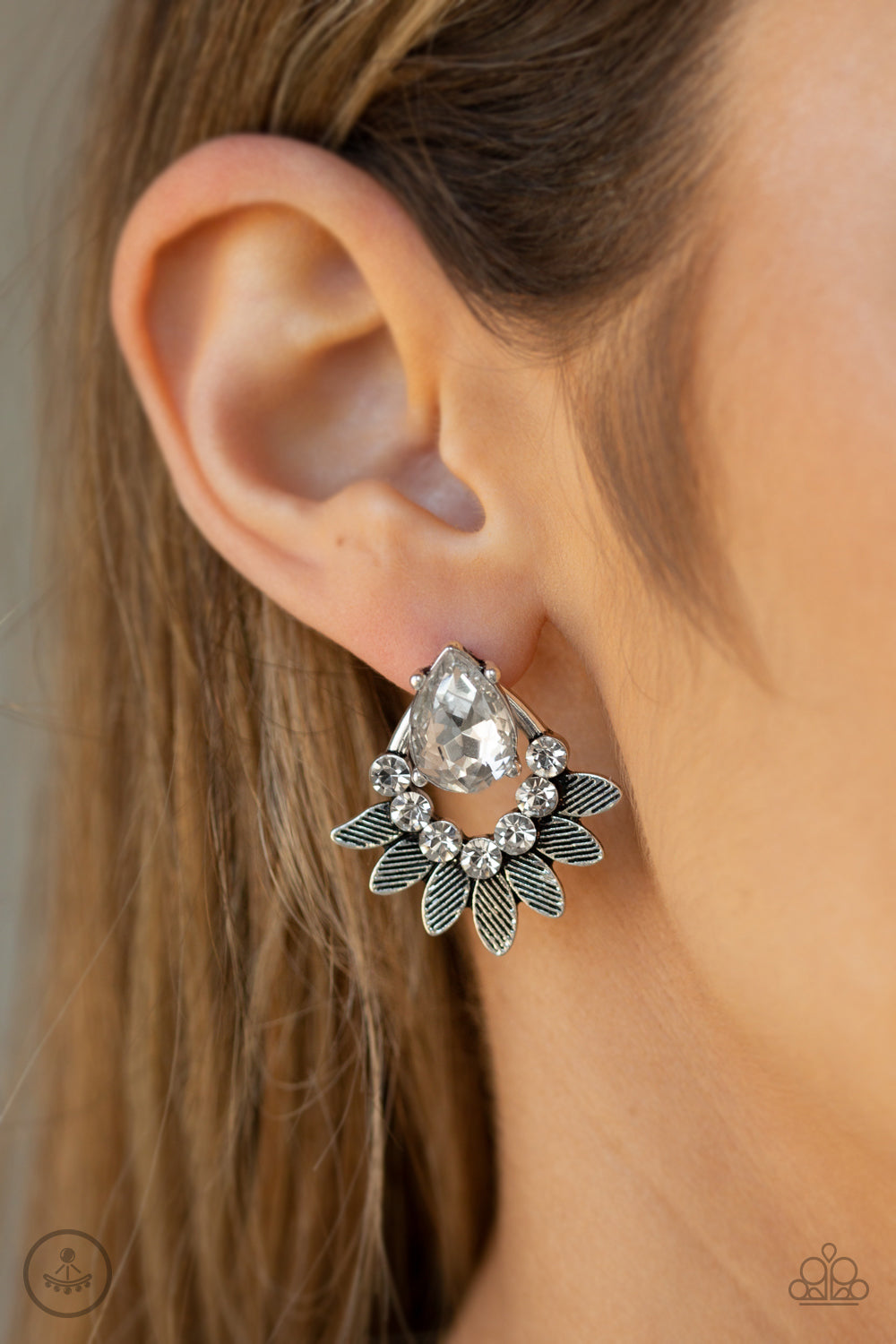 Crystal Canopy Earrings - White
