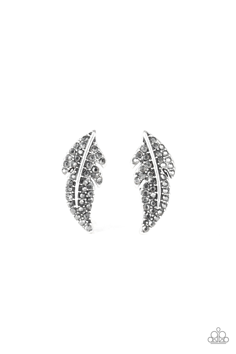 Feathered Fortune Earrings - Silver