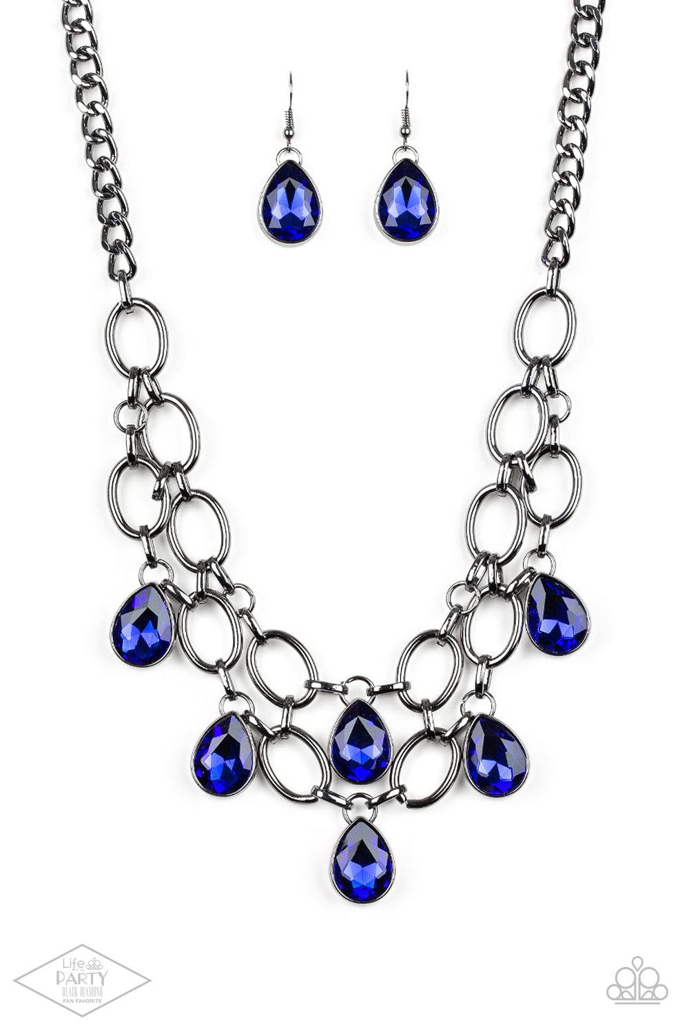 Show-Stopping Shimmer Necklace - Blue