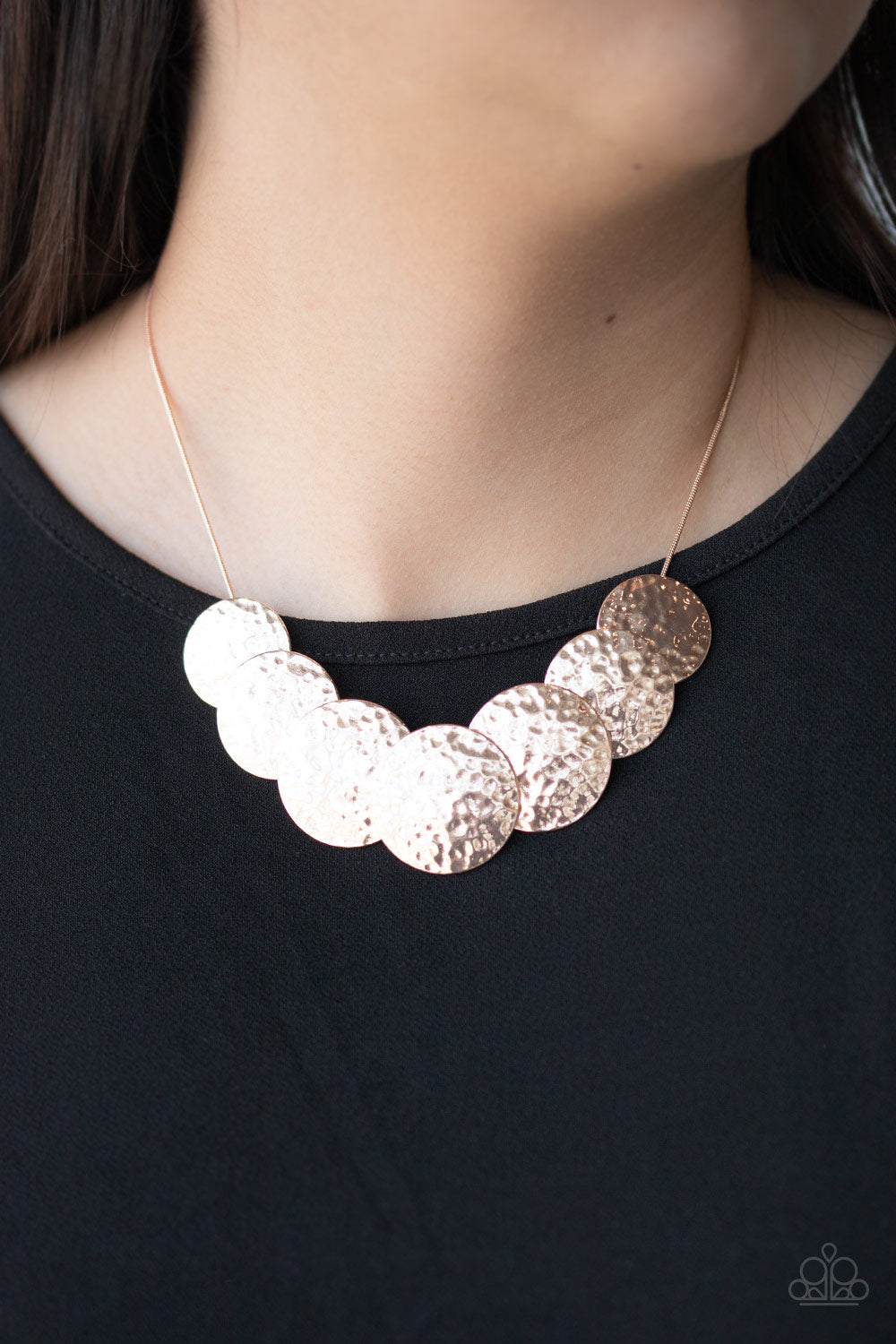 RADIAL Waves Necklace - Rose Gold