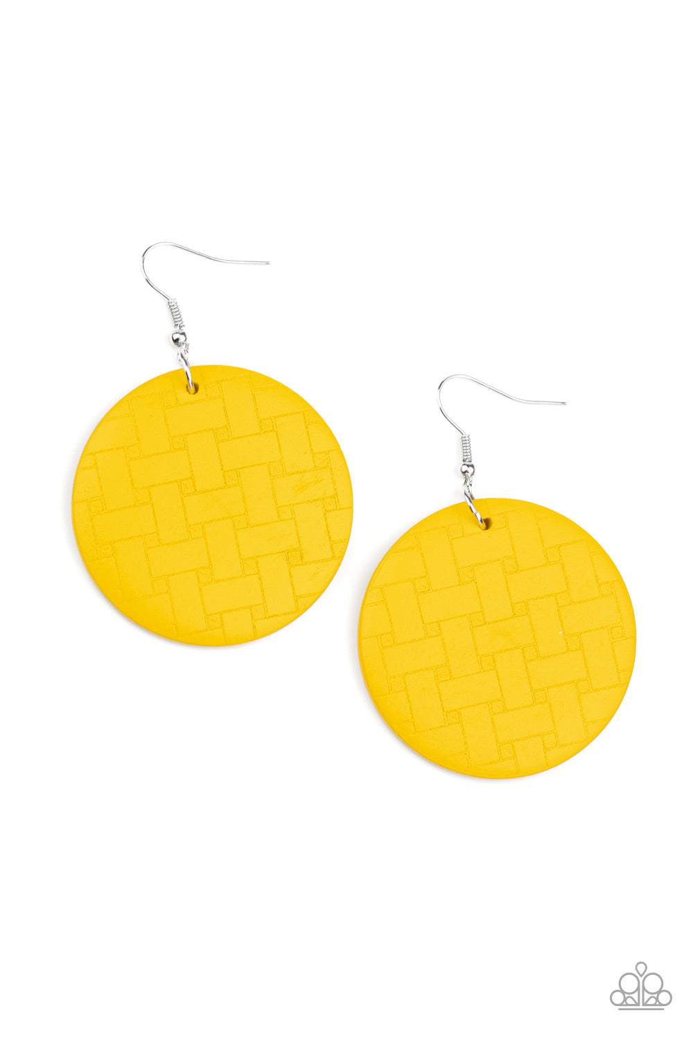 Natural Novelty Earrings - Yellow