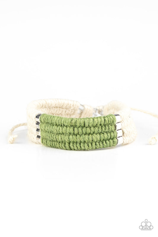 Hot Cross BUNGEE Bracelet - Green
