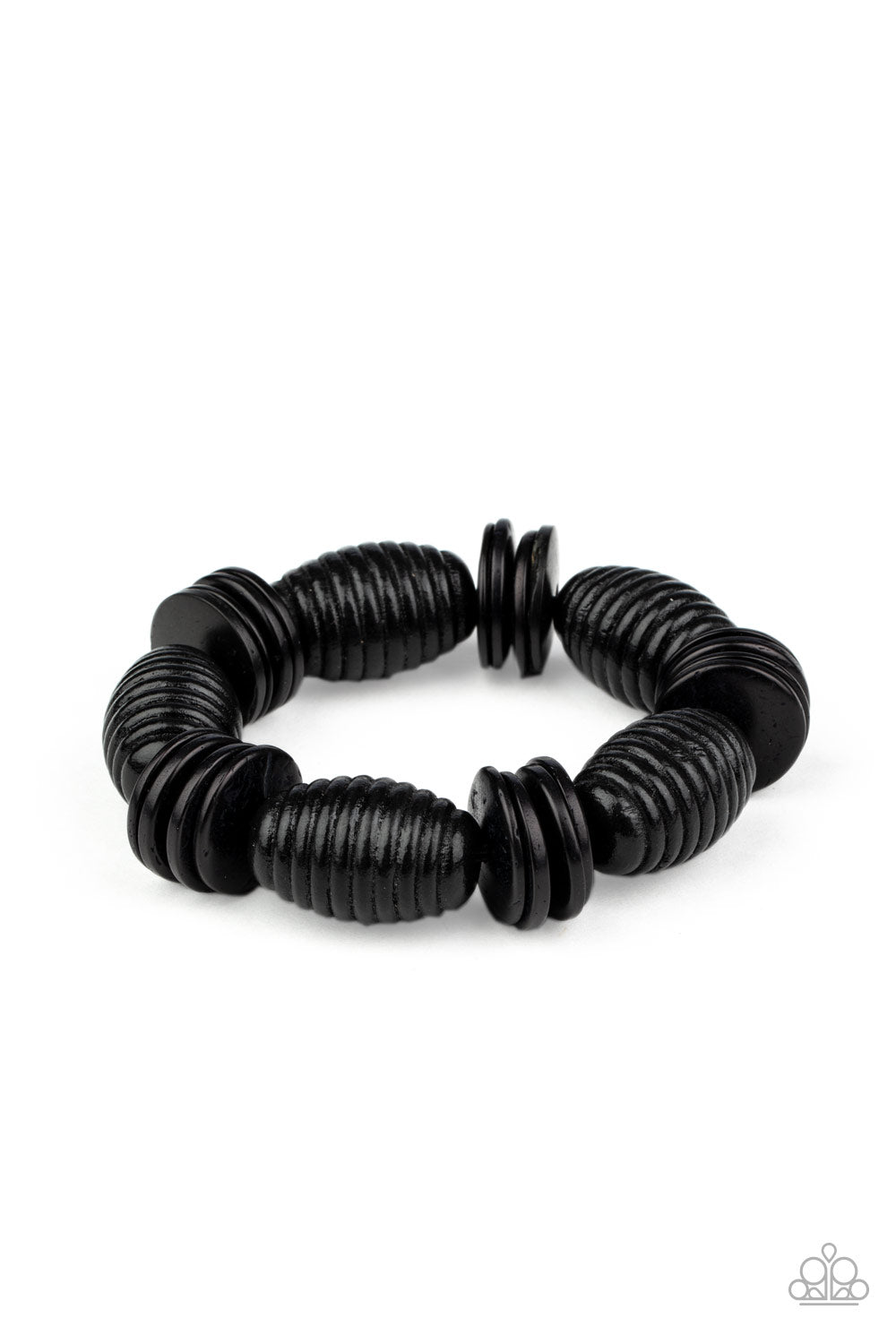 Caribbean Castaway Wood Bracelet - Black