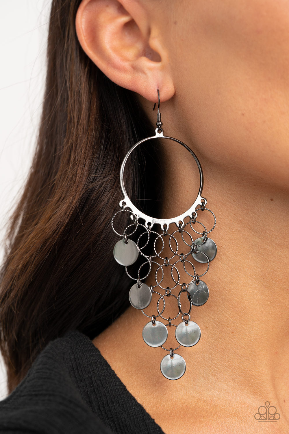 Take a CHIME Out Earrings- Black
