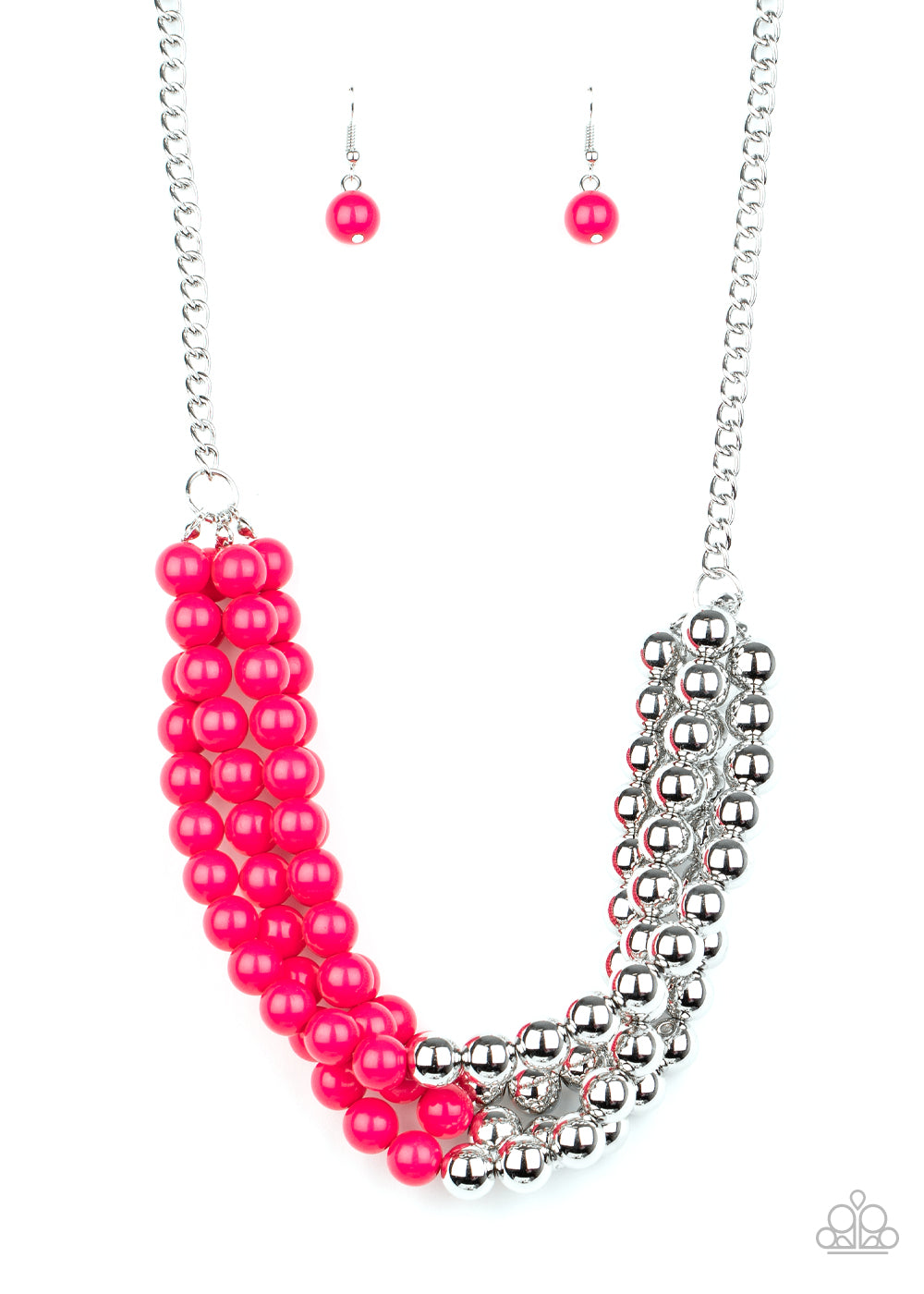 Layer After Layer Necklace - Pink