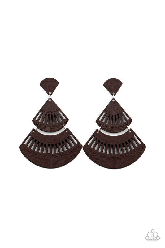 Oriental Oasis Earrings - Brown