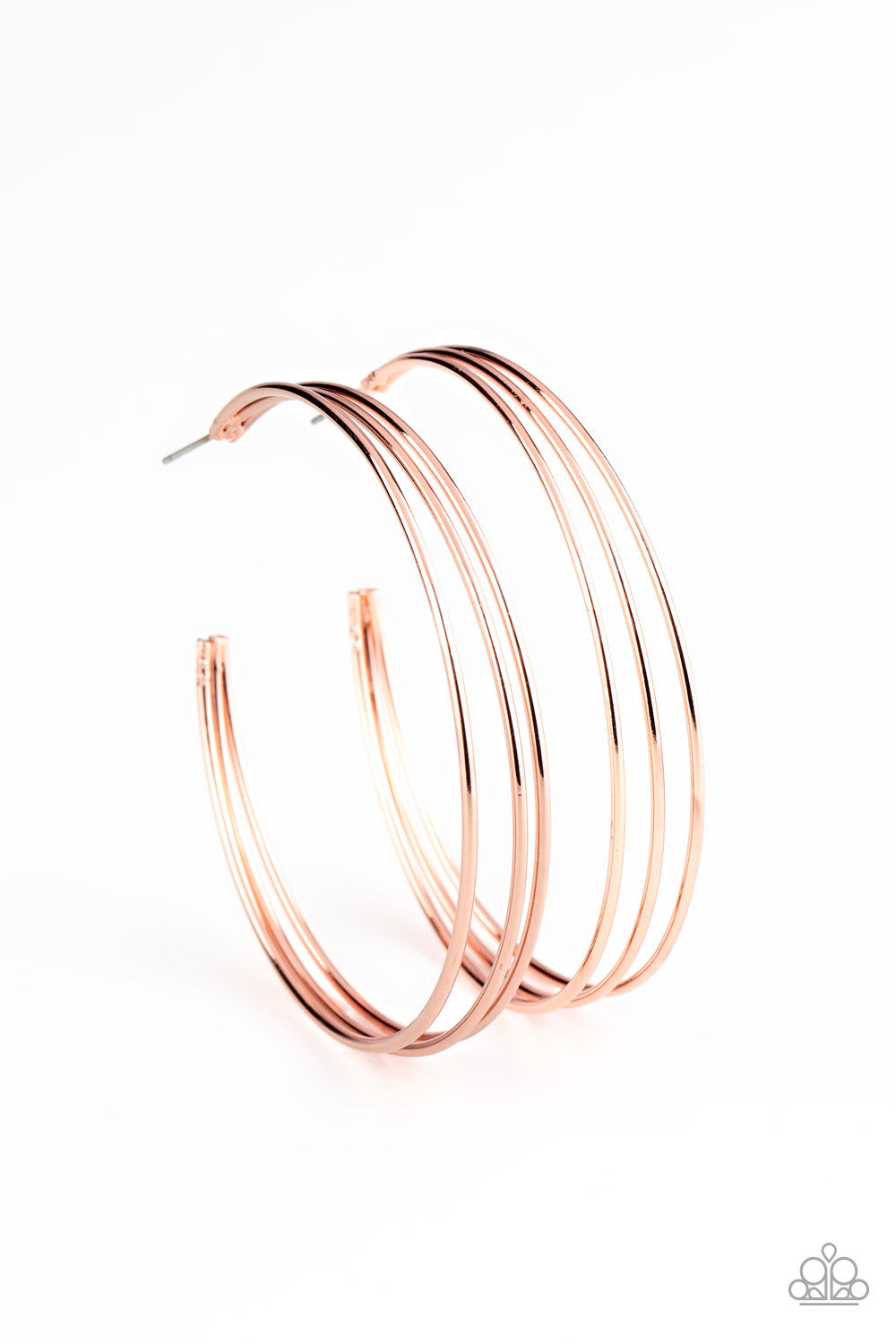 Rimmed Radiance Earrings - Copper