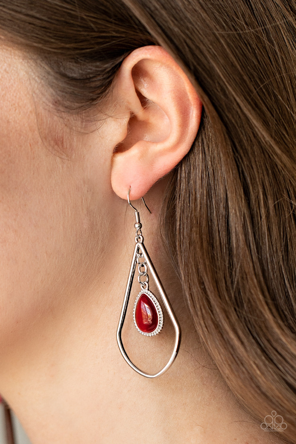 Ethereal Elegance Earrings - Red