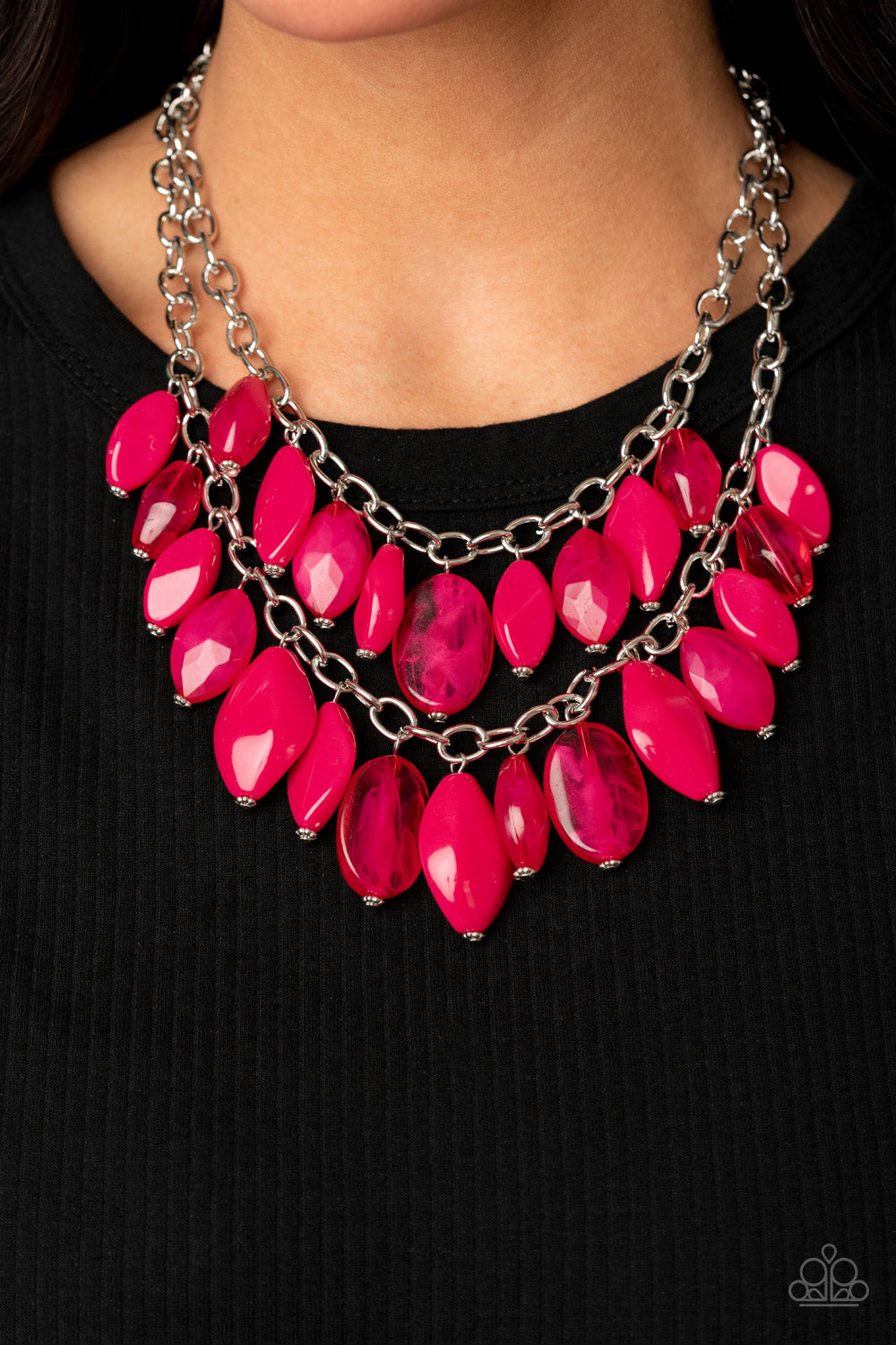 Palm Beach Beauty Necklace - Pink