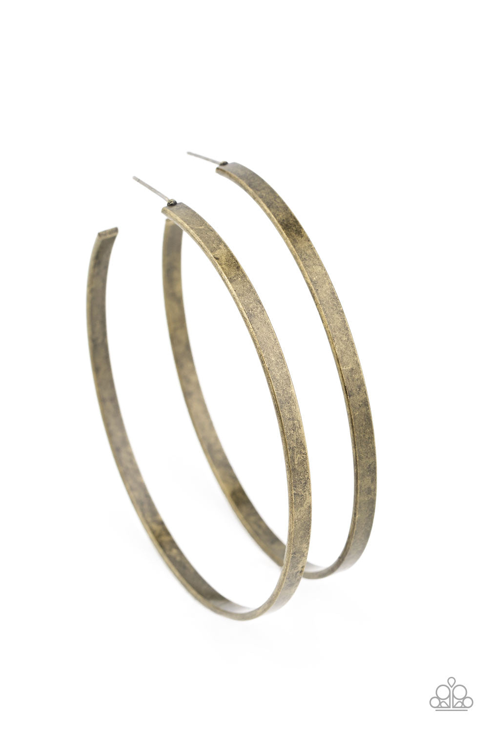 Lean Into The Curves Earrings - Brass
