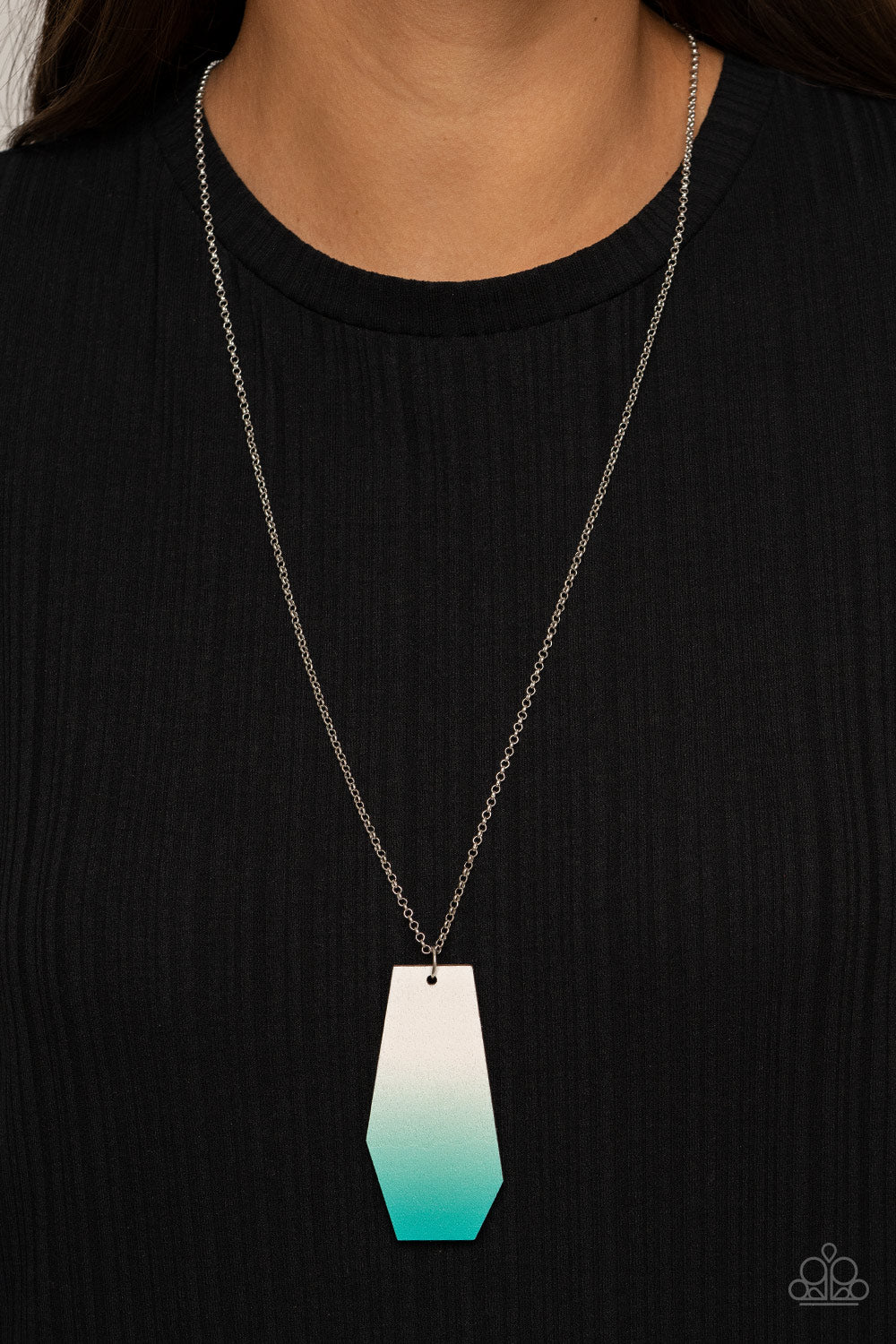 Watercolor Skies Necklace - Blue
