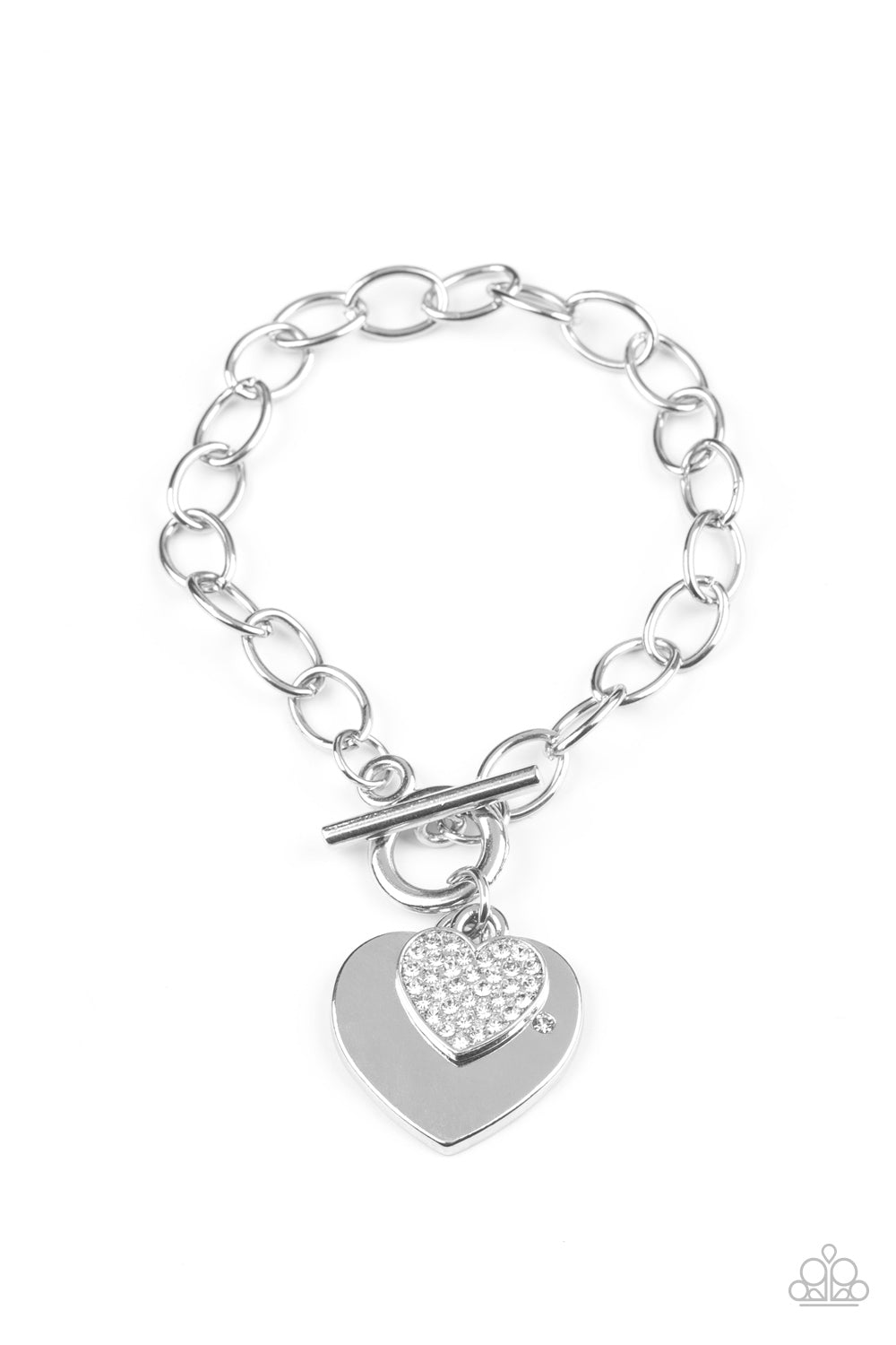 Heartbeat Bedazzle Bracelet - White