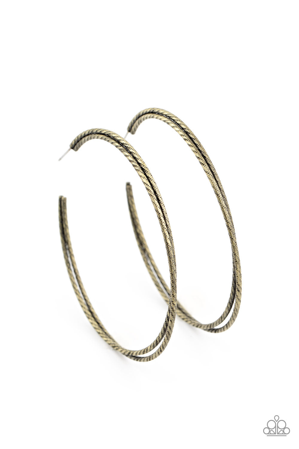 Curved Couture Earrings - Brass