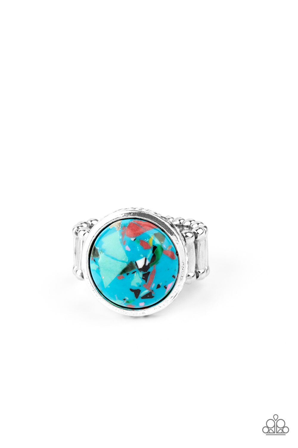 Marble Mosaic Ring - Blue