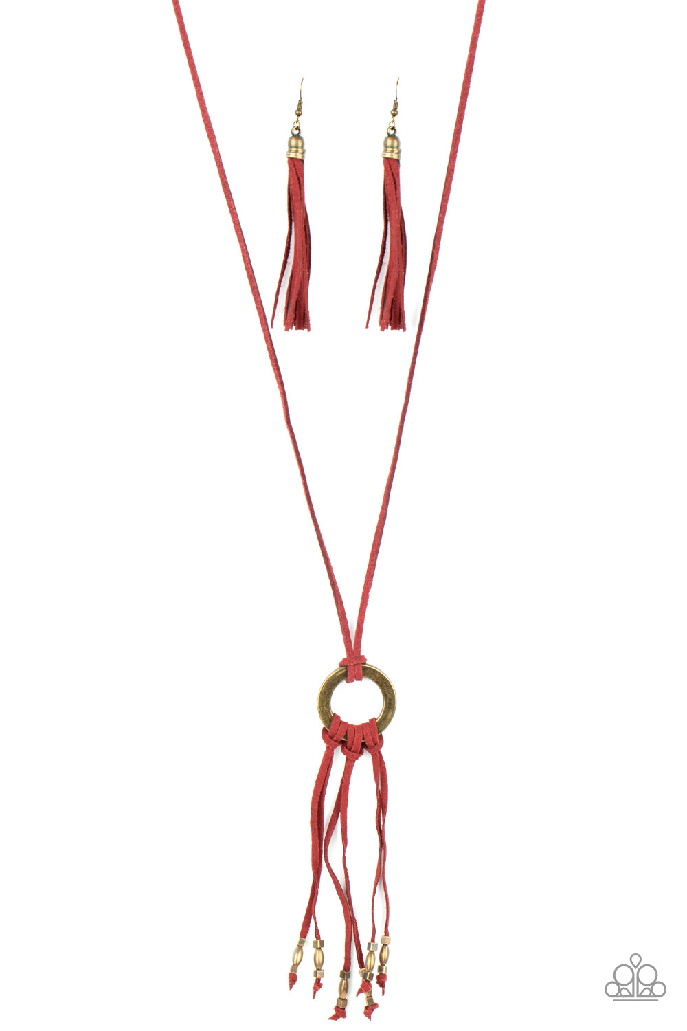 Feel at HOMESPUN Necklace - Red