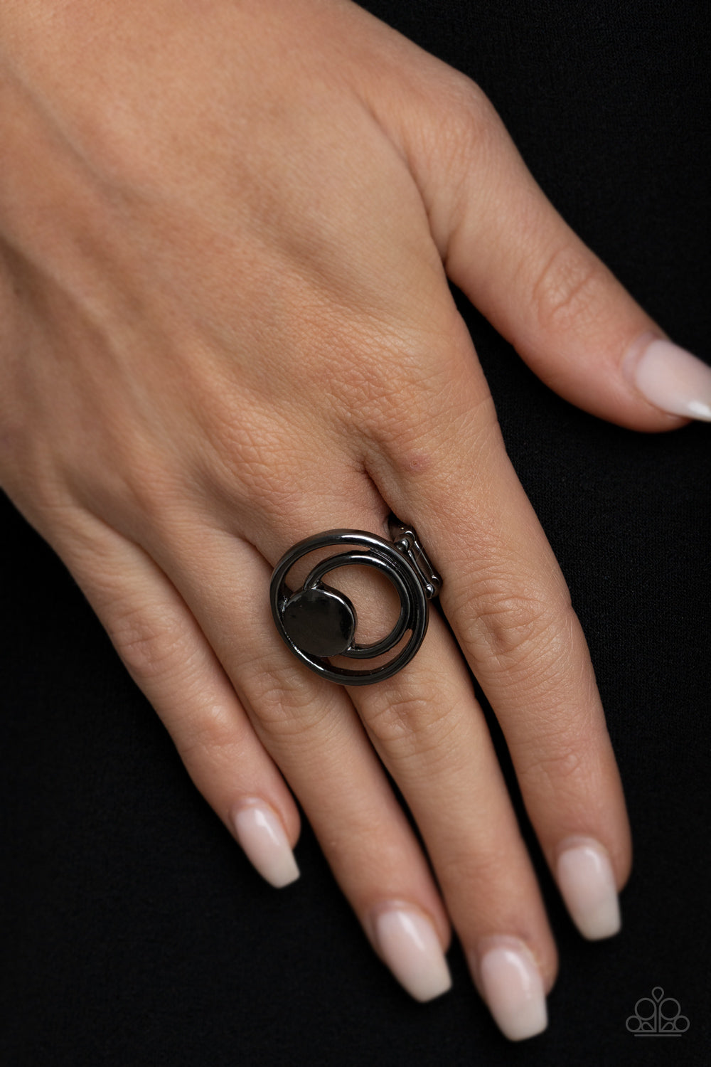 Edgy Eclipse Ring - Black