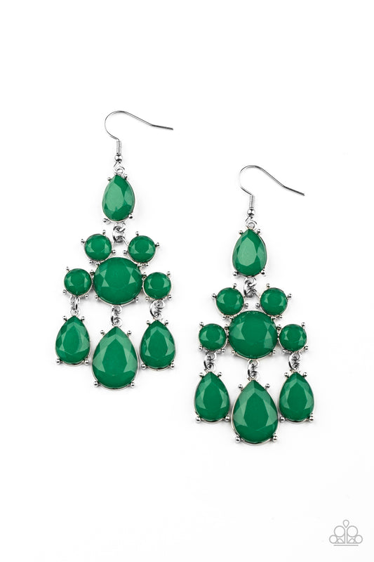 Afterglow Glamour Earrings - Green