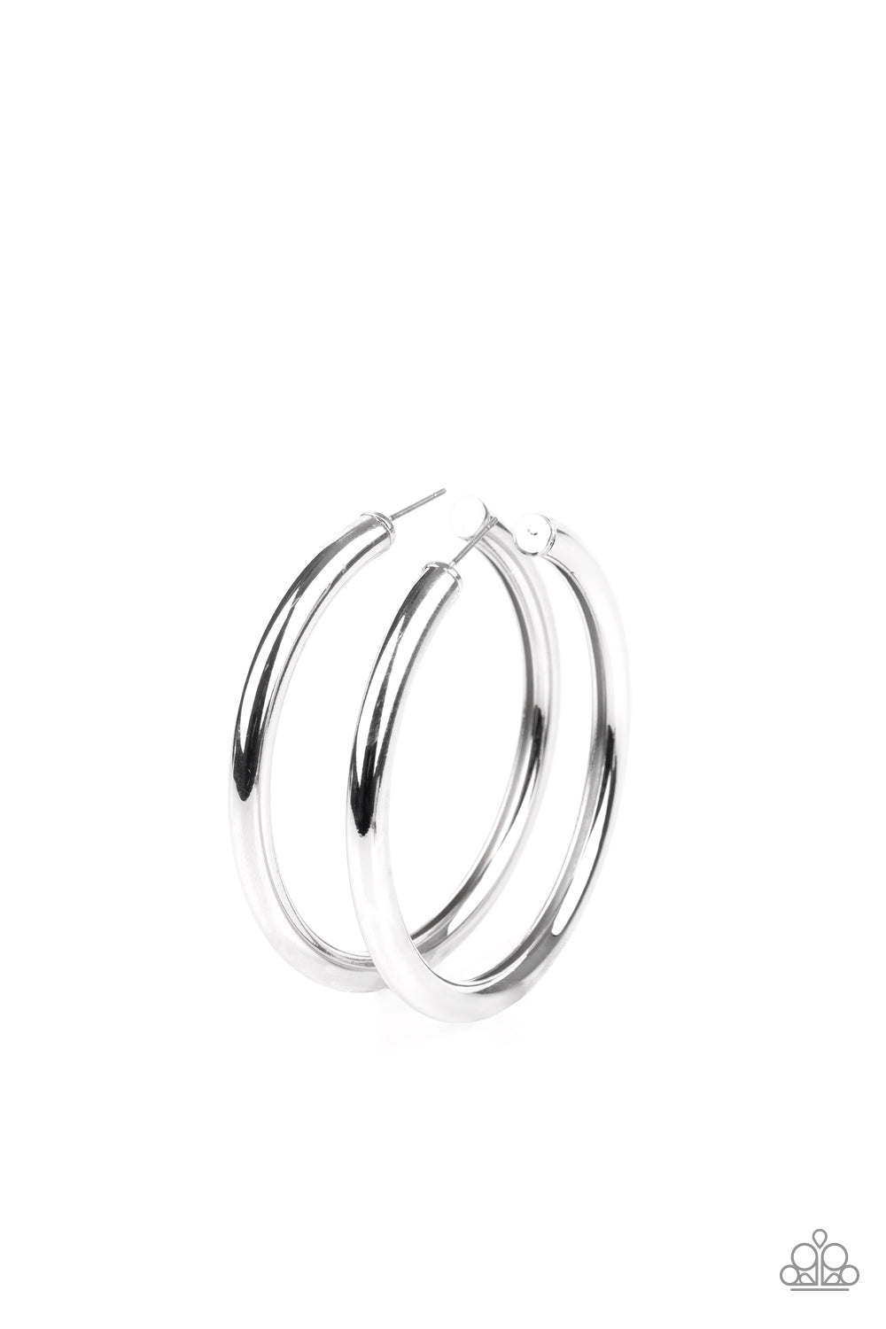 Curve Ball Earrings - Silver