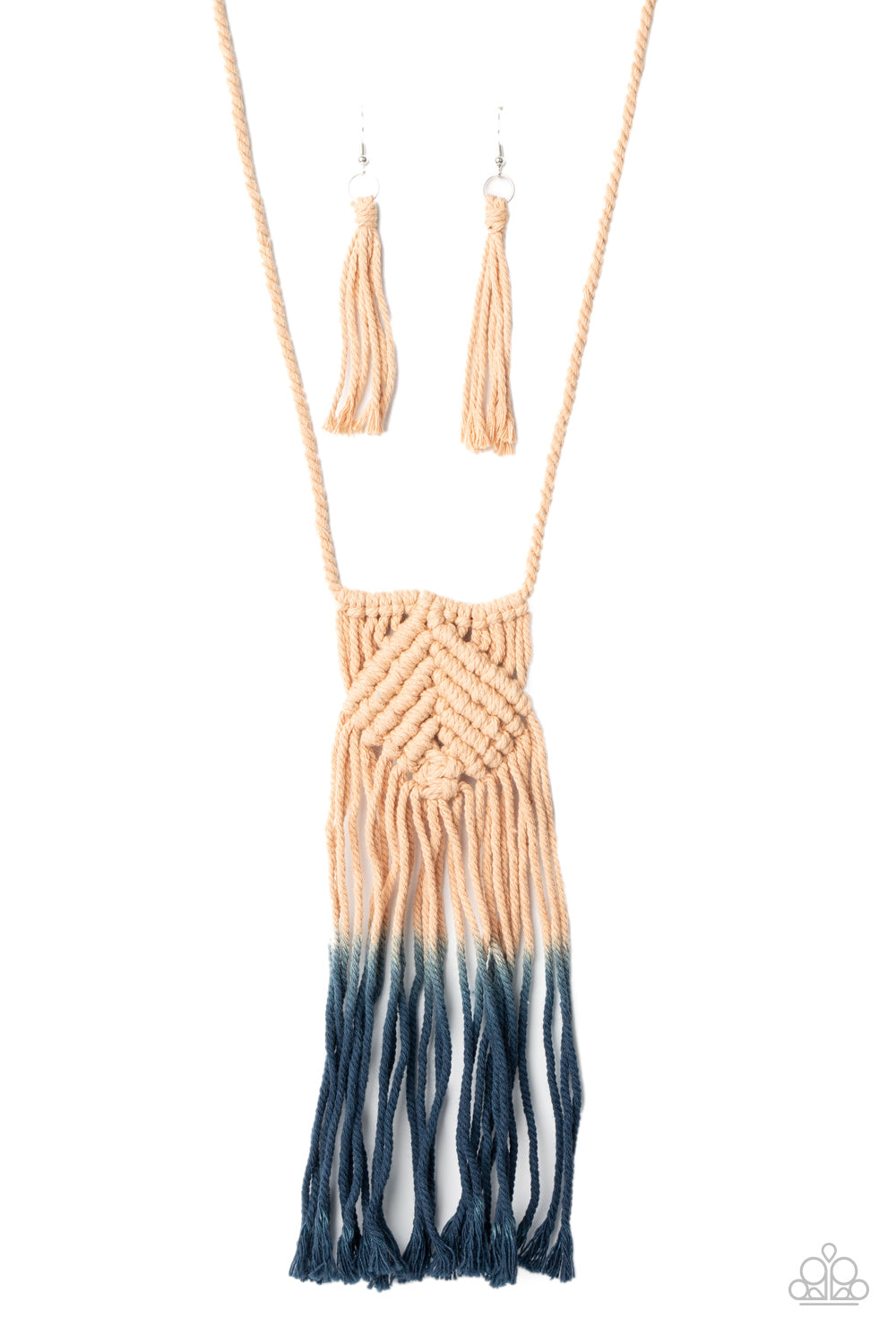 Look At MACRAME Now Necklace - Blue