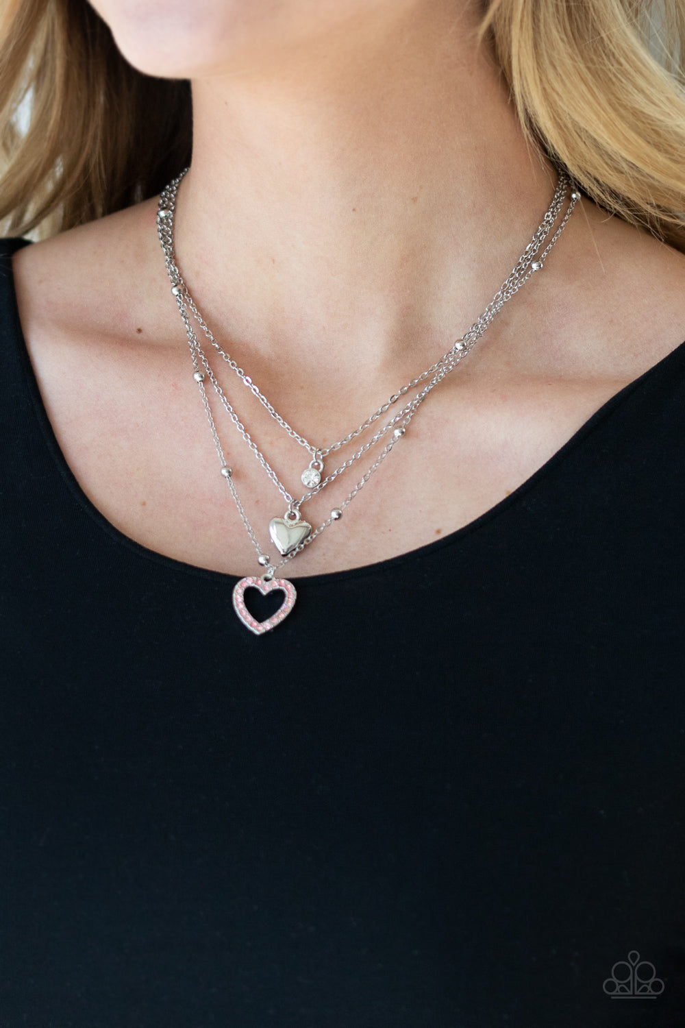 Never Miss a Beat Necklace - Pink