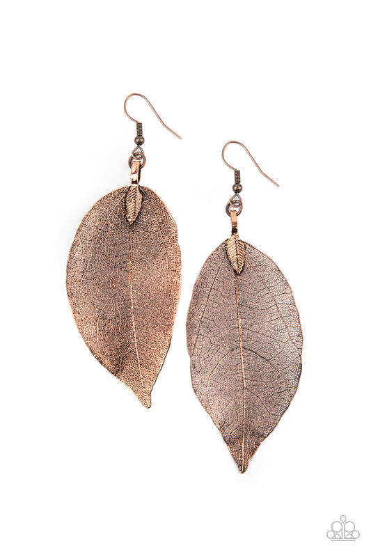 Leafy Legacy Earrings - Copper