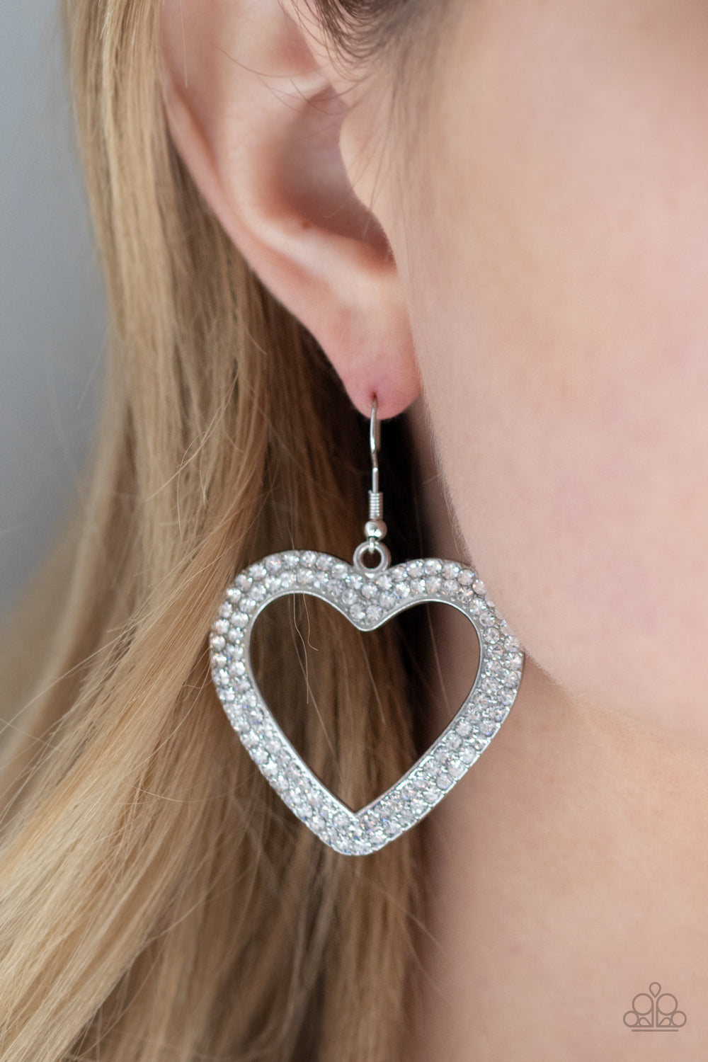 GLISTEN To Your Heart Earrings - Silver