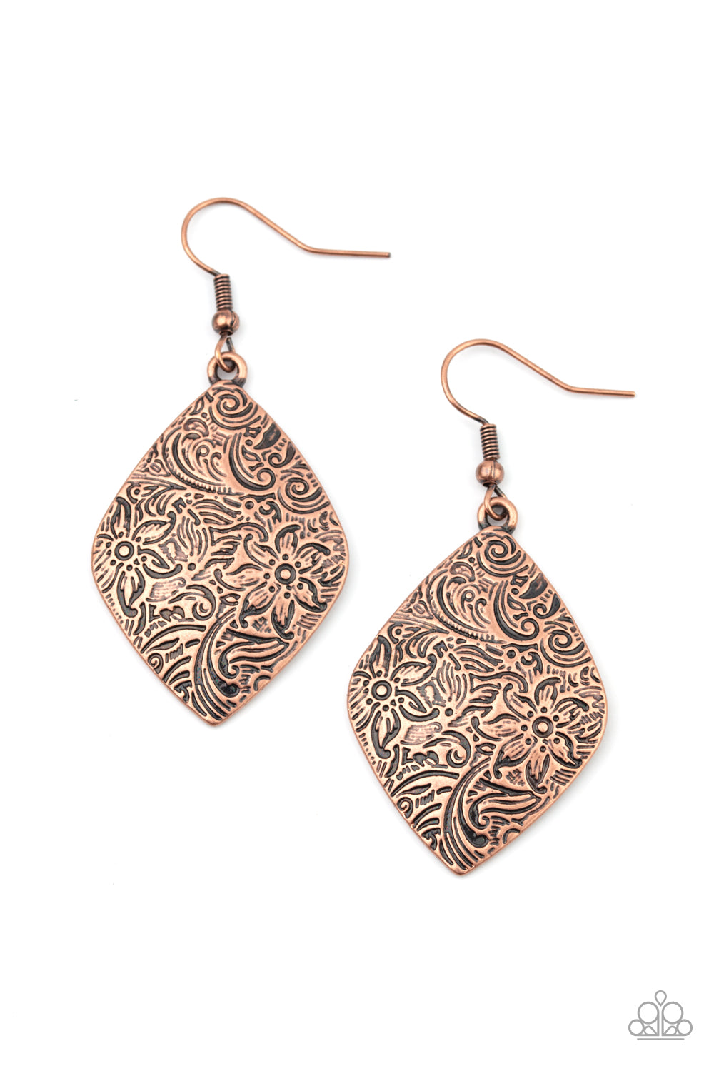 Flauntable Florals Earrings - Copper