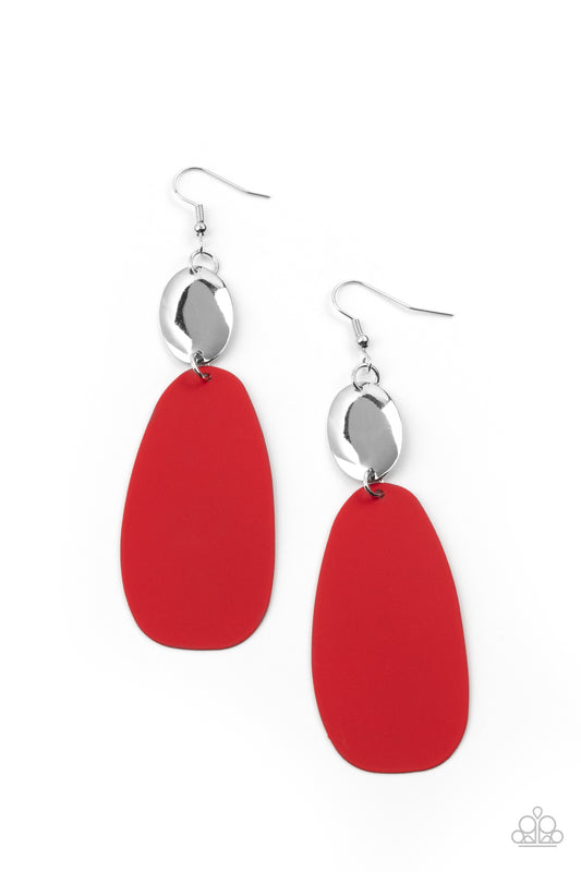Vivaciously Vogue Earrings - Red