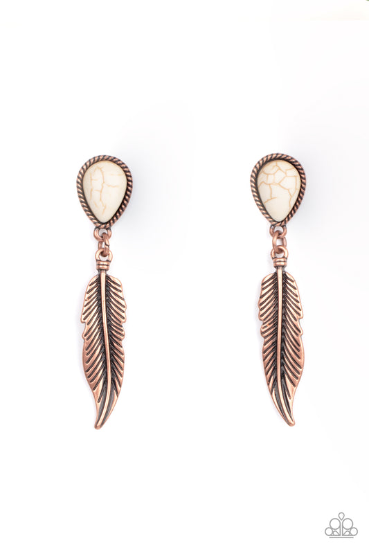 Totally Tran-QUILL Earrings - Copper