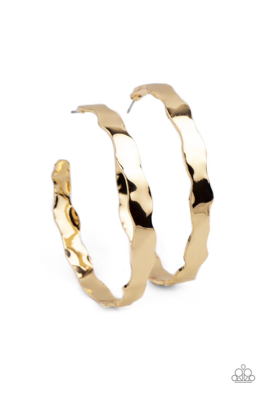 Exhilarated Edge Earrings - Gold