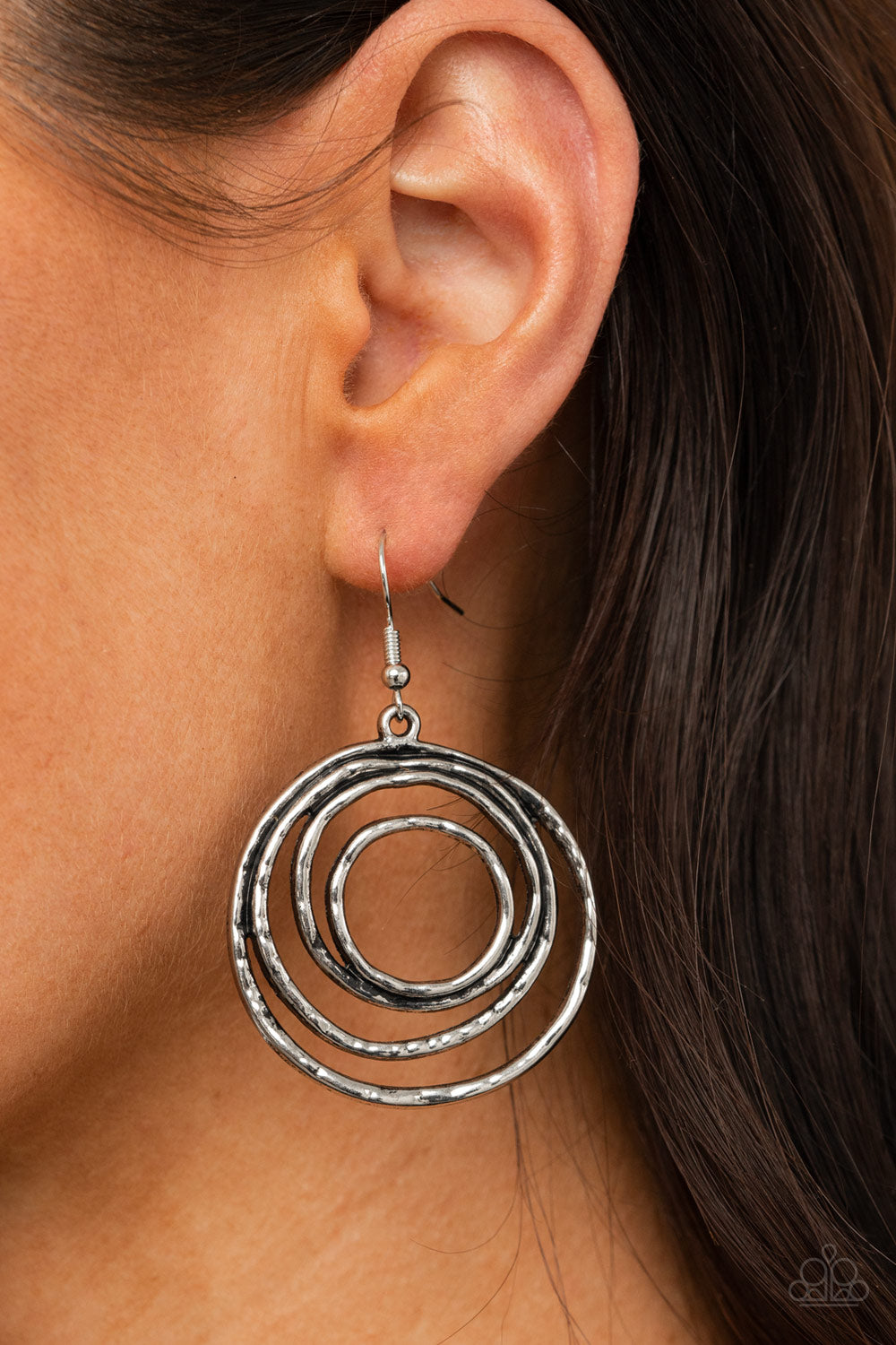 Spiraling Out of Control Earrings - Silver