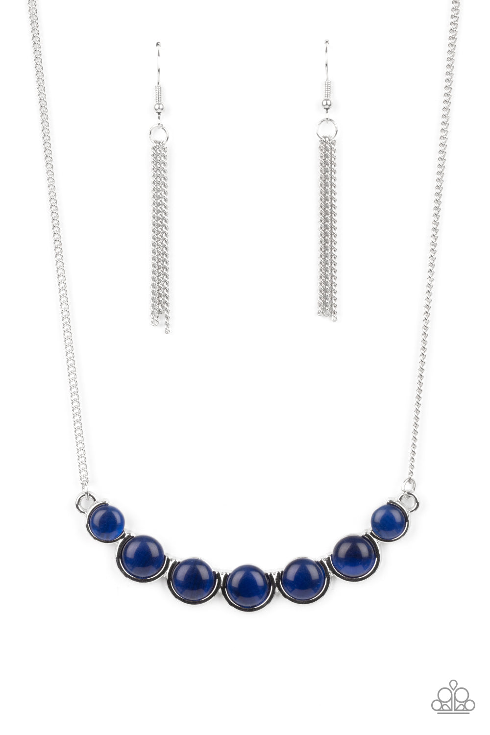 Serenely Scalloped Necklace - Blue