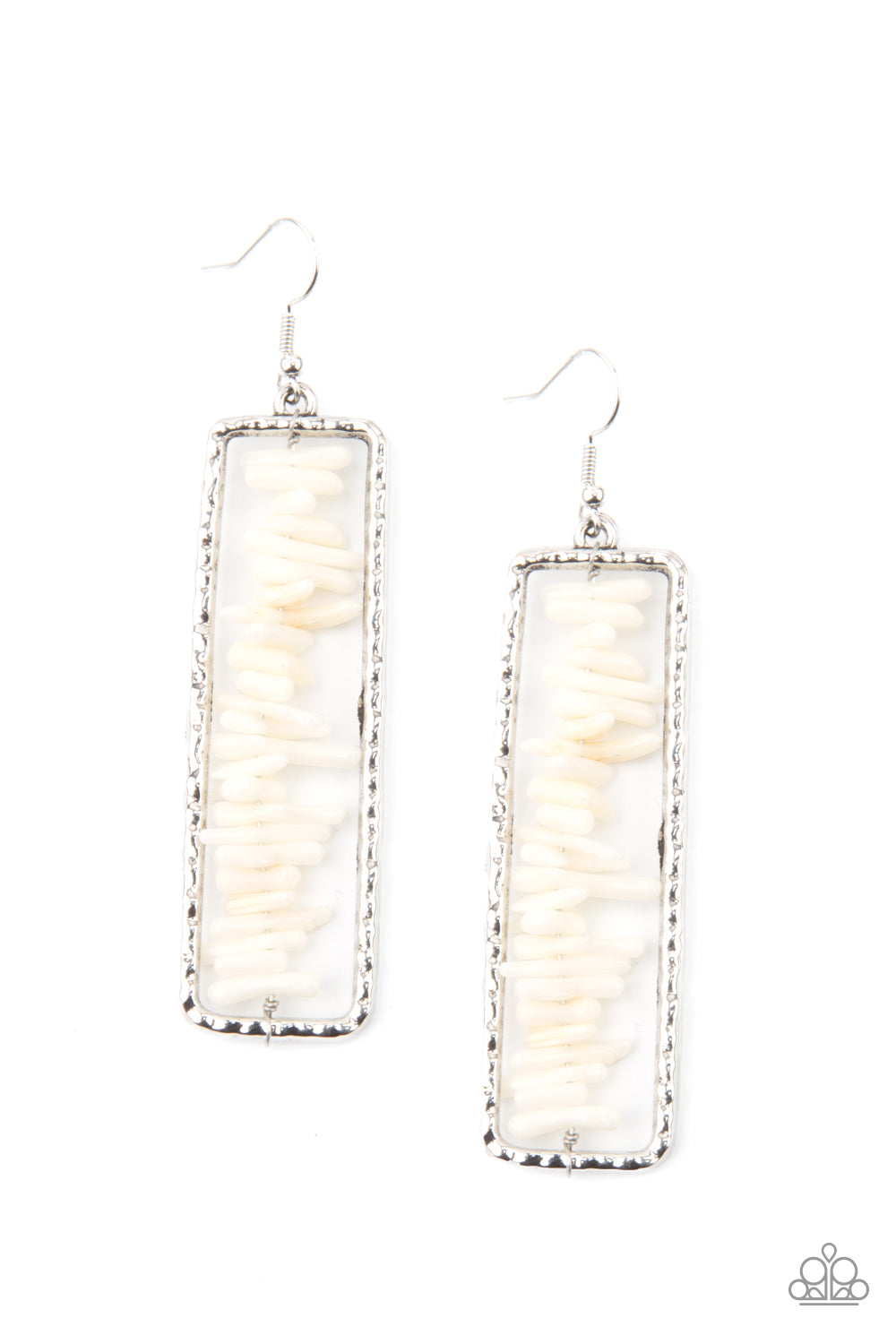 Dont QUARRY, Be Happy Earrings - White