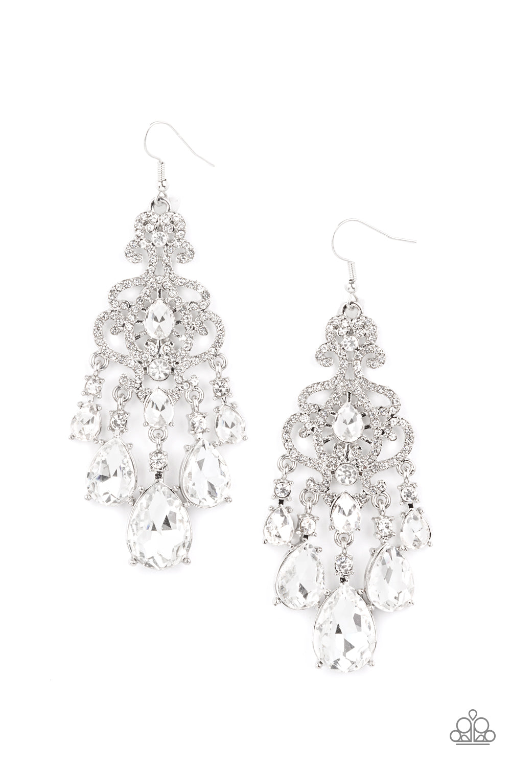 Queen Of All Things Sparkly Earrings - White