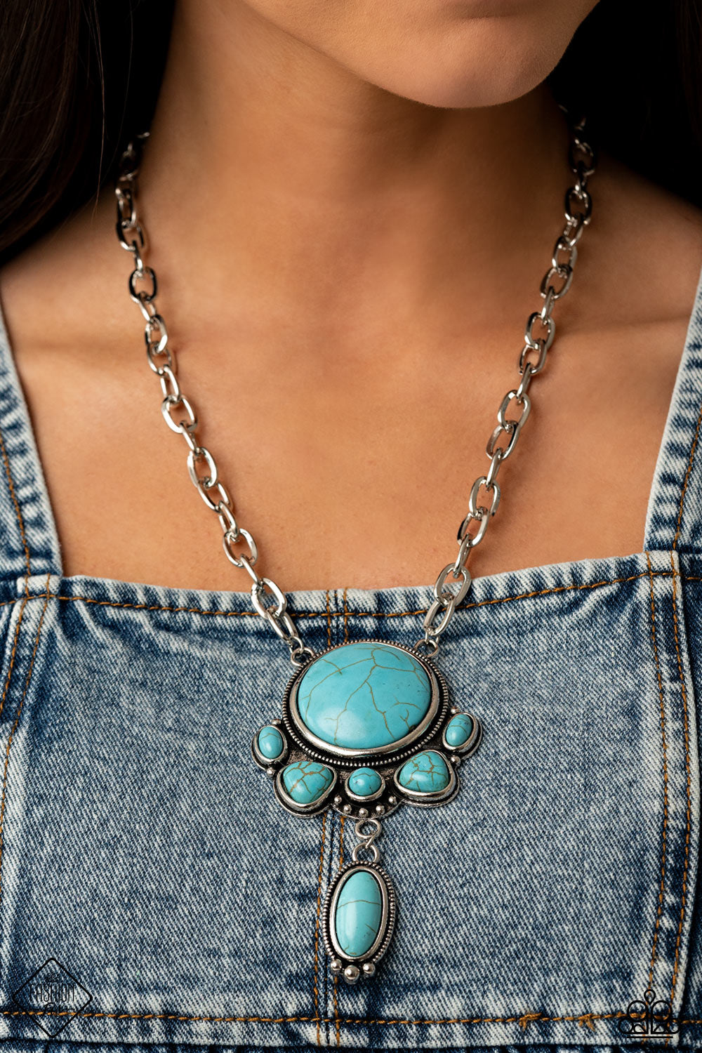 Geographically Gorgeous Necklace - Blue