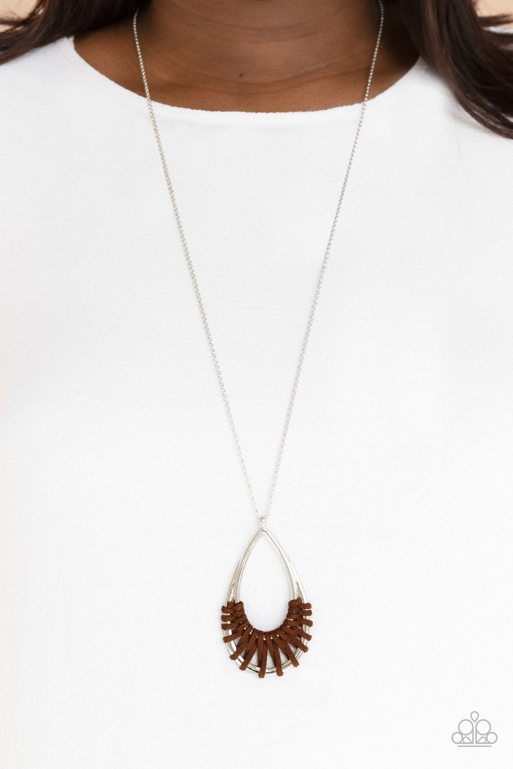 Homespun Artifact Necklace - Brown