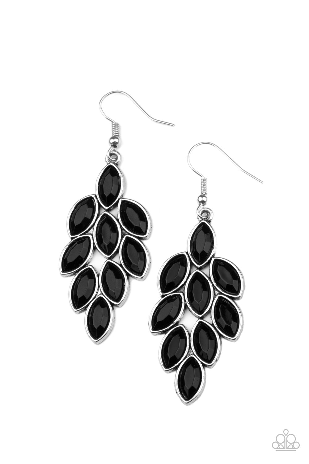 Flamboyant Foliage Earrings - Black