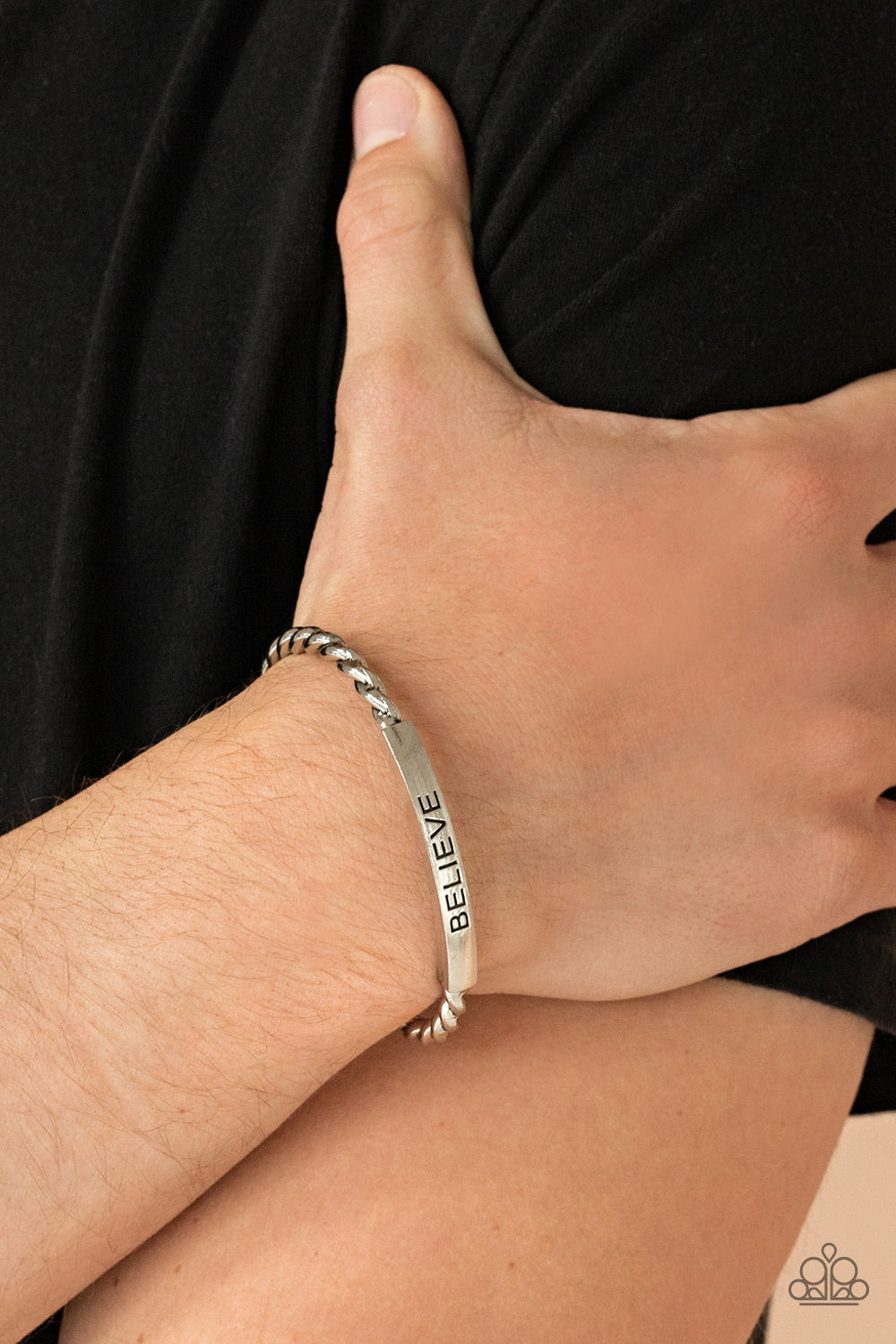 Keep Calm and Believe Bracelet - Silver