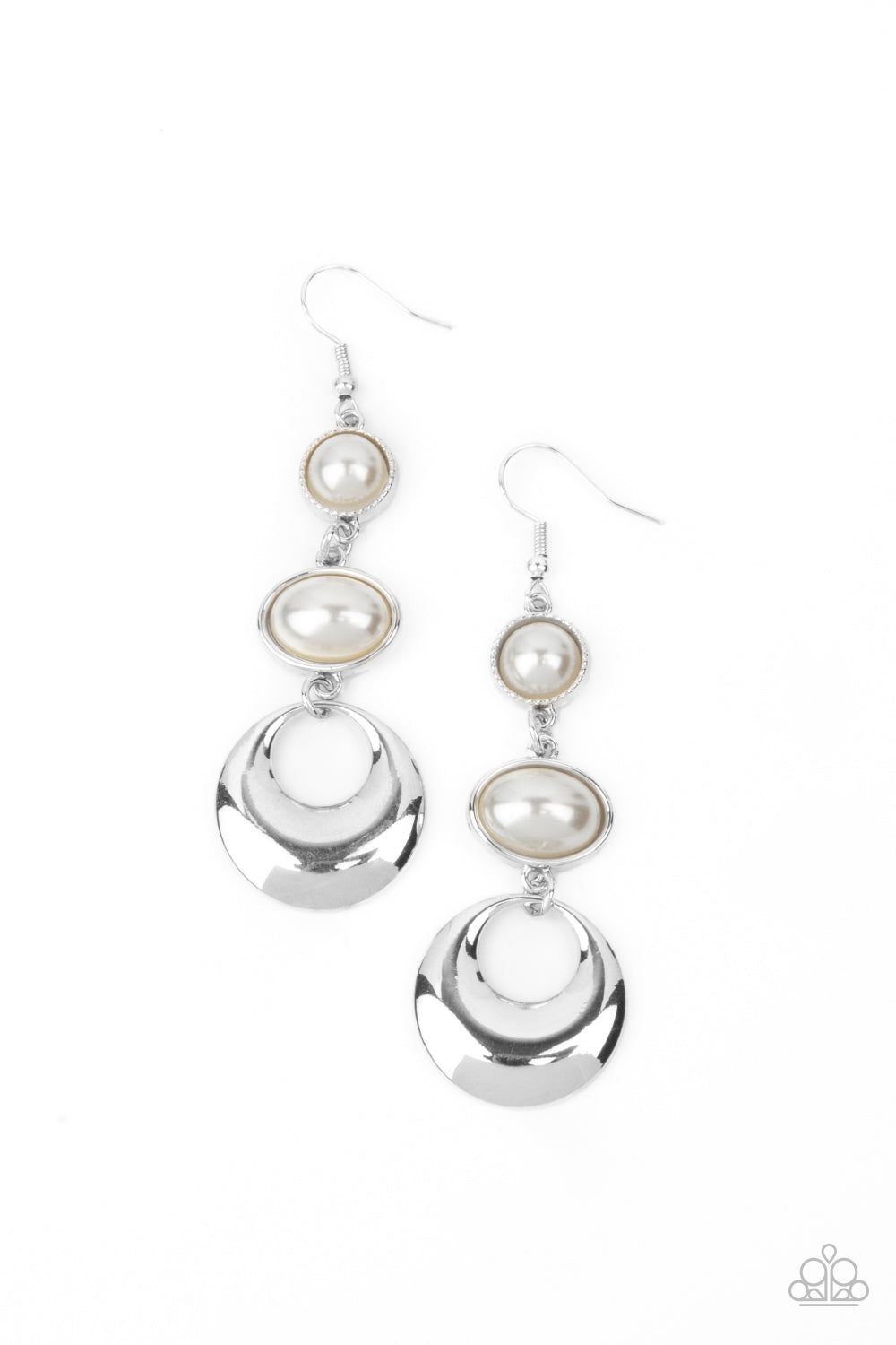 Bubbling To The Surface Earrings - White