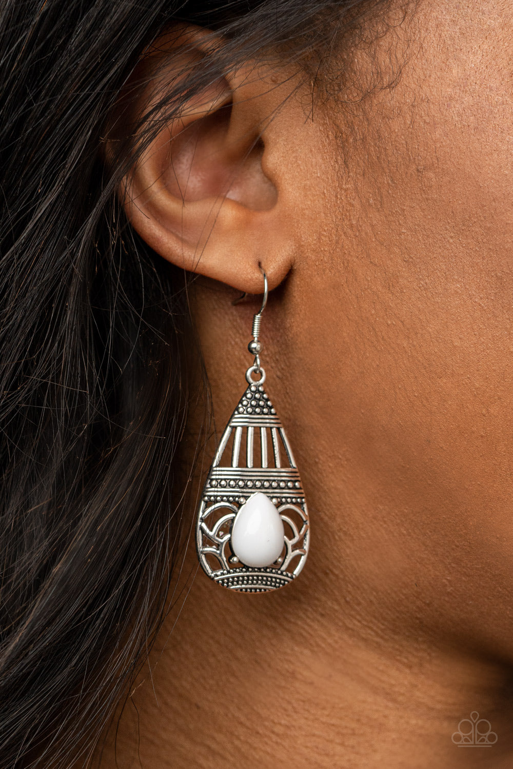 Eastern Essence Earrings - White