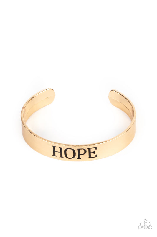 Hope Makes The World Go Round Bracelet - Gold