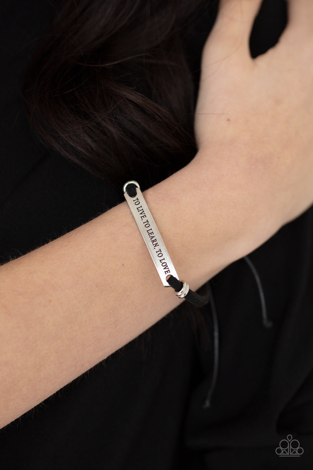 To Live, To Learn, To Love Bracelet - Black