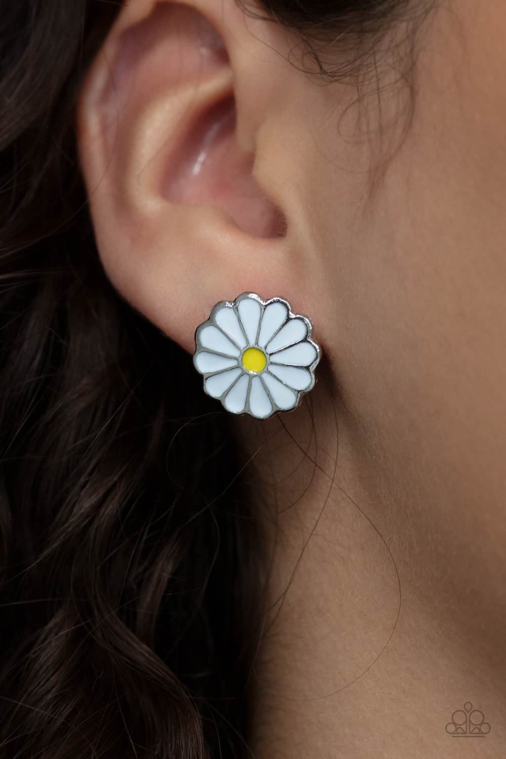 Budding Out Earrings - White